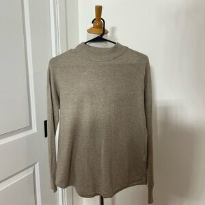Madewell Taupe Crewneck Knit Sweater Merino Wool Size XXS